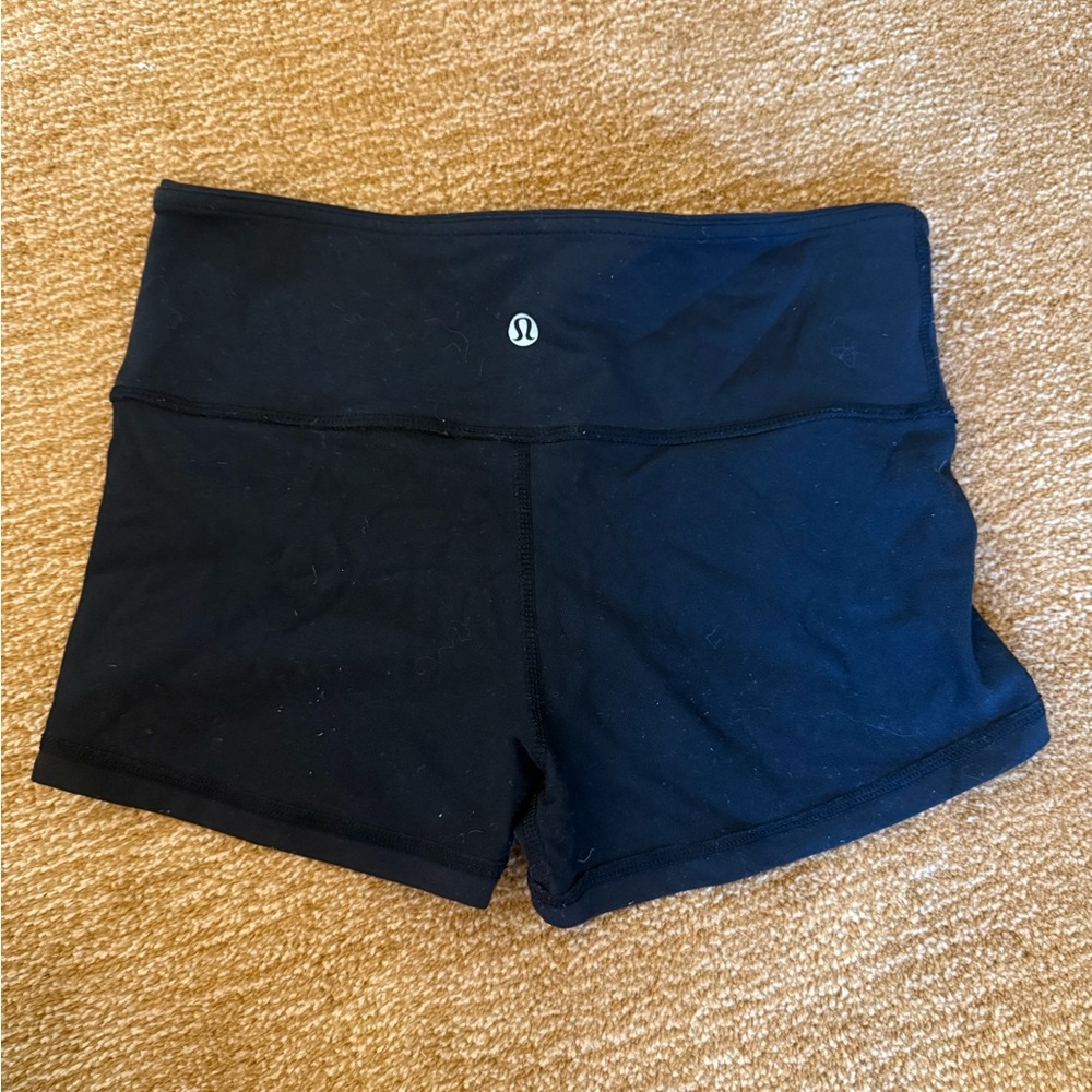 lululemon athletica Black High-Rise Workout Bike Shorts